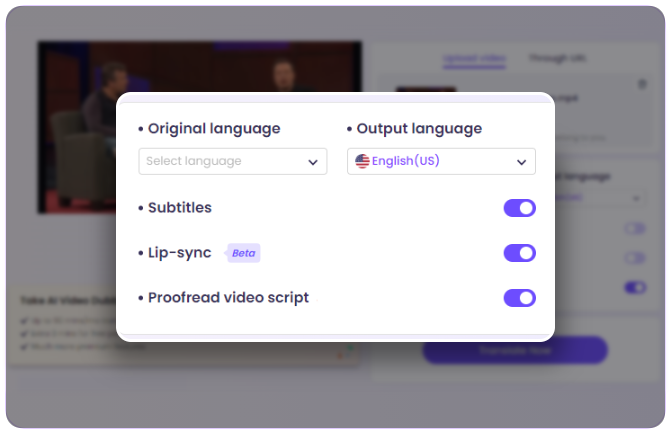 mit KI Video synchronisieren Schritt 2